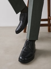Black Leather Derby Shoes - Image 3 of 7
