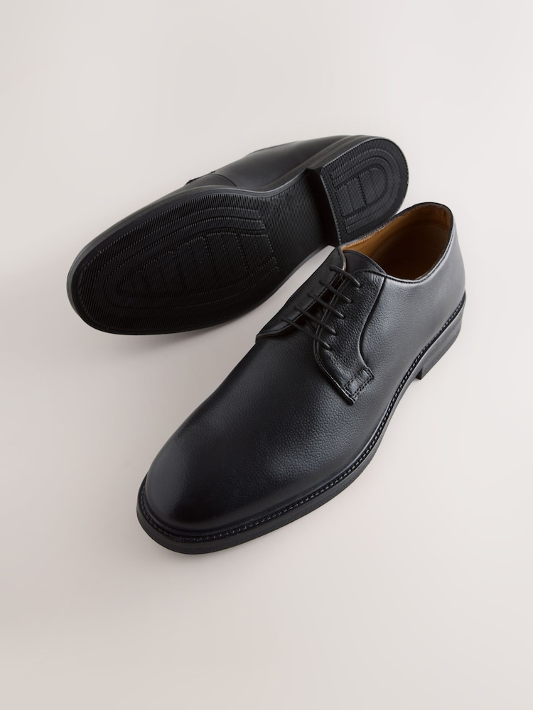 Black Leather Derby Shoes - Image 7 of 7