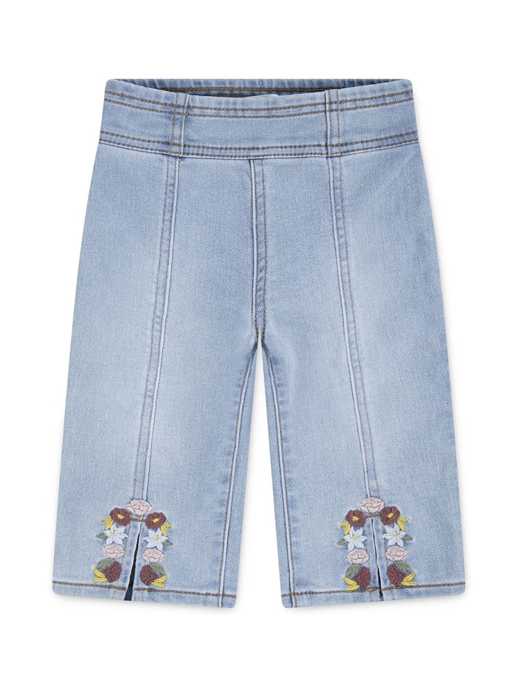 Levi's Blue Pull On Wide Leg Denim Look Trousers - Image 1 of 4