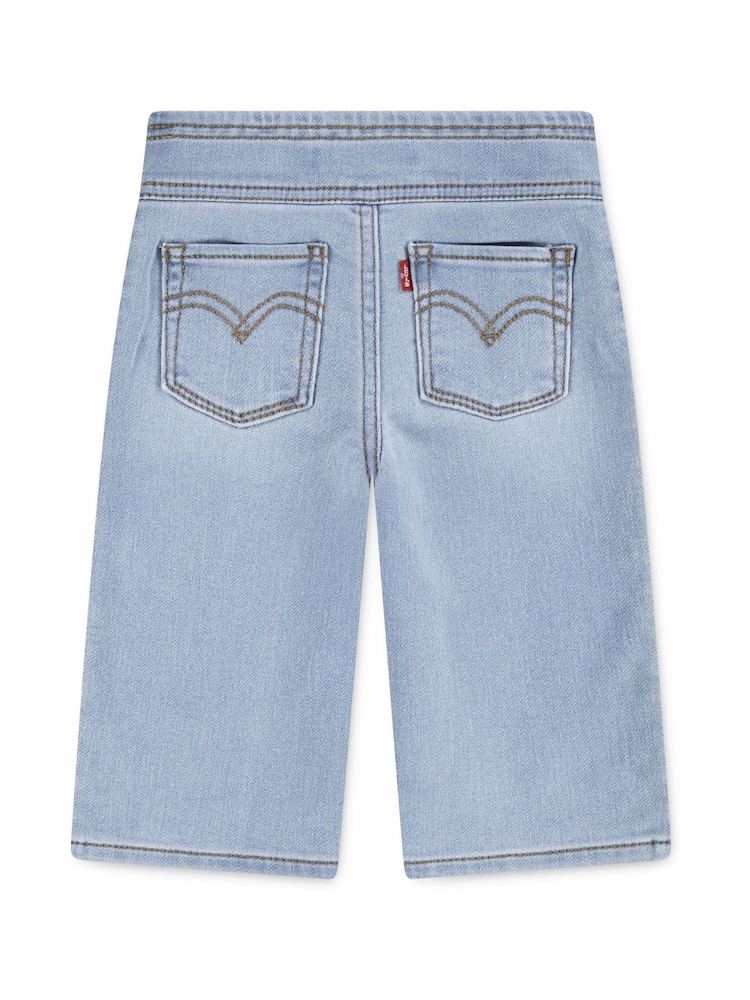 Levi's Blue Pull On Wide Leg Denim Look Trousers - Image 2 of 4