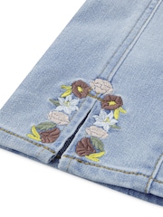 Levi's Blue Pull On Wide Leg Denim Look Trousers - Image 3 of 4