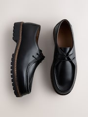 Black Leather Apron Shoes - Image 1 of 7