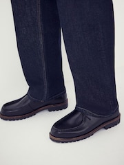 Black Leather Apron Shoes - Image 2 of 7