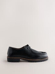 Black Leather Apron Shoes - Image 4 of 7