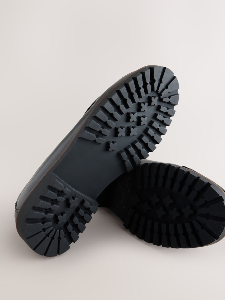 Black Leather Apron Shoes - Image 7 of 7