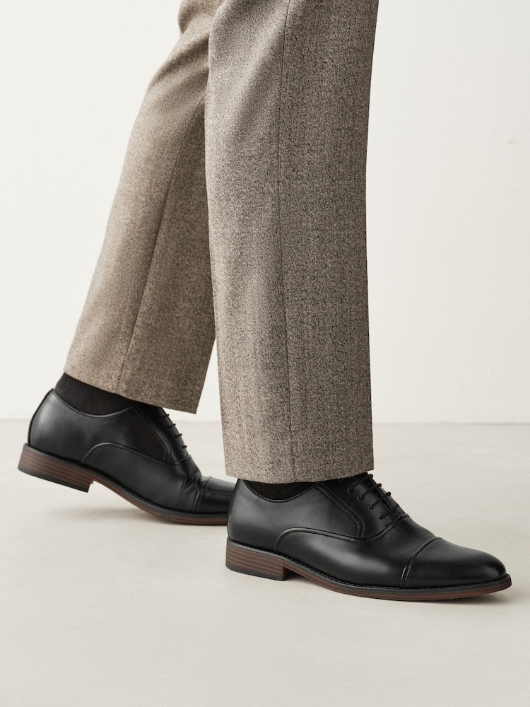 Black Oxford Toecap Shoes - Image 1 of 7