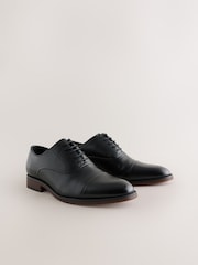 Black Oxford Toecap Shoes - Image 3 of 7