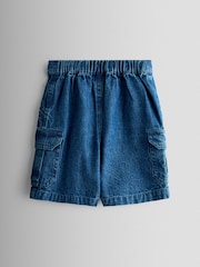 JoJo Maman Bébé Light Wash Denim Denim Cargo Shorts - Image 2 of 4