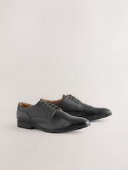 Black Wide Fit Derby Shoes - Image 1 of 5