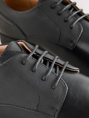 Black Wide Fit Derby Shoes - Image 4 of 5