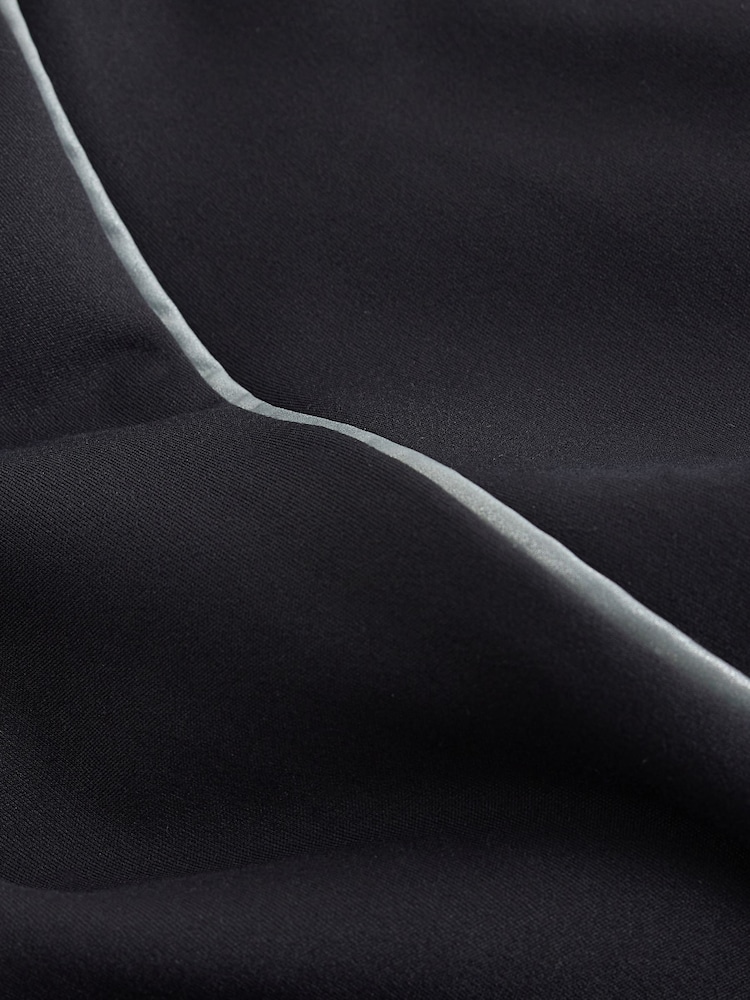 self. Black High Impact Reflective Piping Sports Bra - Image 3 of 3