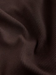 self. Chocolate Brown Fitted Rib T-Shirt - Image 8 of 8
