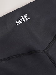 self. Black High Impact Sports Leggings - Image 7 of 7