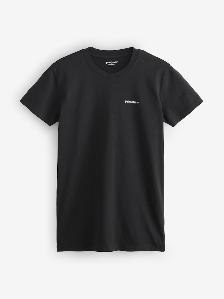 Palm Angels Black Cotton Stretch Logo T-Shirts 2 Pack - Image 2 of 2 Palm Angels Black Cotton Stretch Logo T-Shirts 2 Pack - Image 2 of 2
