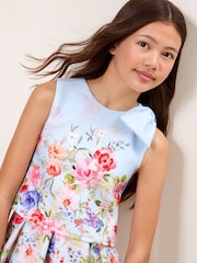 Lipsy Blue Scuba Floral Occasion Set 2 Piece (5-16yrs) - Image 2 of 5