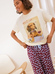Friends Like These Berry Biscuit the Sausage Dog Short Sleeve Balloon Trouser Pyjamas - Image 1 of 5