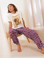 Friends Like These Berry Biscuit the Sausage Dog Short Sleeve Balloon Trouser Pyjamas - Image 4 of 5