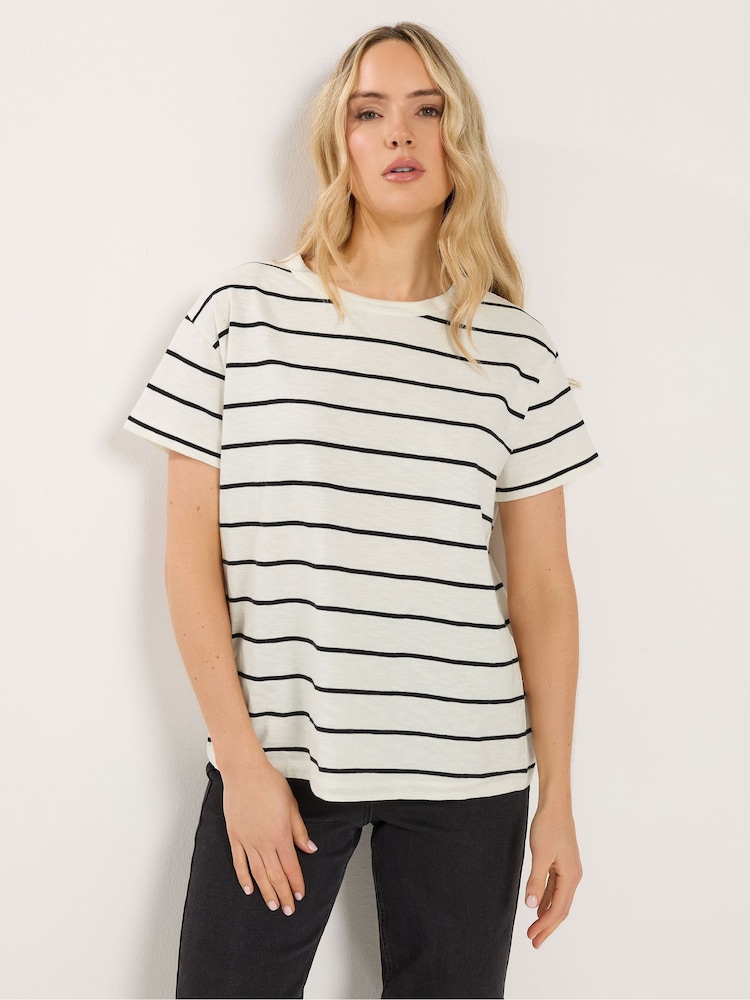 Long Tall Sally חולצת טי אוברסייז בדוגמת פסי זיגזג - תמונה 1 מתוך 5