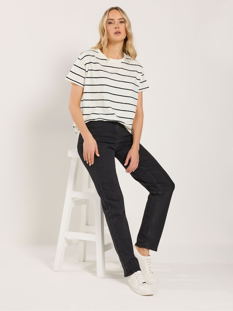 Long Tall Sally חולצת טי אוברסייז בדוגמת פסי זיגזג - תמונה 2 מתוך 5