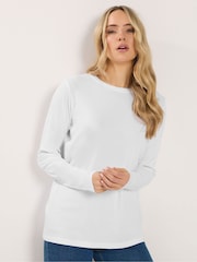 Blanco - Long Tall Sally Long Sleeve & Short Sleeve Ribbed T-Shirts 2 Pack - Imagen 4 de 7