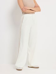 Long Tall Sally Cream Side Stripe Wide Leg Trousers - Image 4 of 6