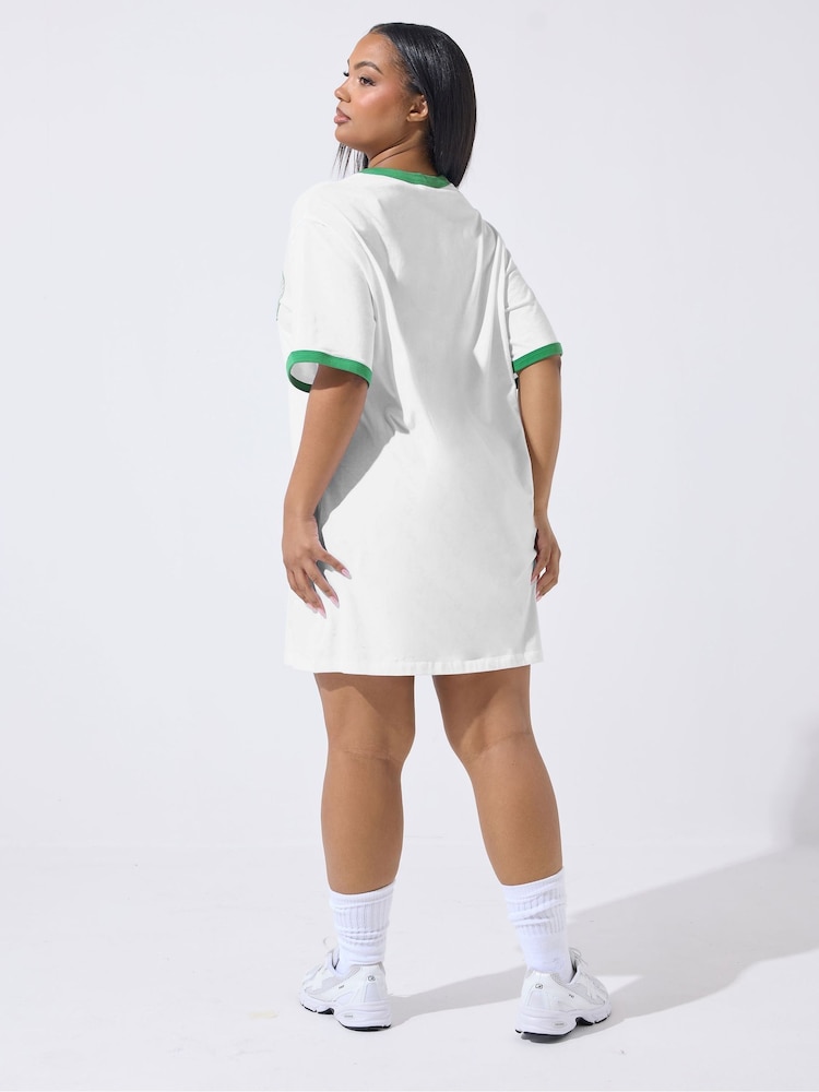 Yours Curve White Limited Always Serving T-Shirt Dress - Image 2 of 5