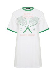 Yours Curve White Limited Always Serving T-Shirt Dress - Image 5 of 5