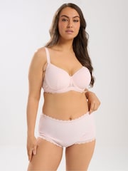 Yours Curve Pink Soft Touch Ribbed Underwired Bra - Image 2 of 6