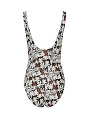 Long Tall Sally Black Palm Patchwork Swimsuit - Image 7 of 7