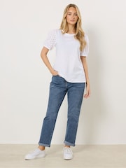 M&Co Blue Petite Midwash Boyfriend Jeans - Image 2 of 4