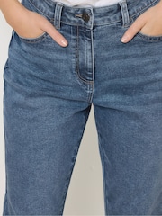 M&Co Blue Petite Midwash Boyfriend Jeans - Image 4 of 4