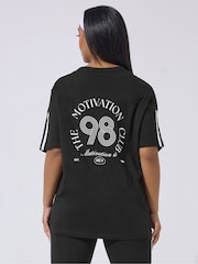 Yours Curve Black Motivation Club Active T-Shirt - Image 4 of 7