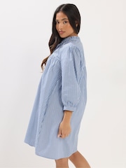 PixieGirl Petite Blue Striped Smock Dress - Image 3 of 4