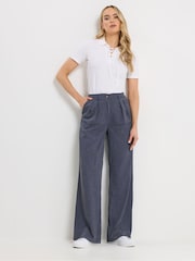Long Tall Sally Blue Pinstripe Trousers - Image 1 of 5