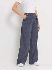 Long Tall Sally Blue Pinstripe Trousers - Image 2 of 5