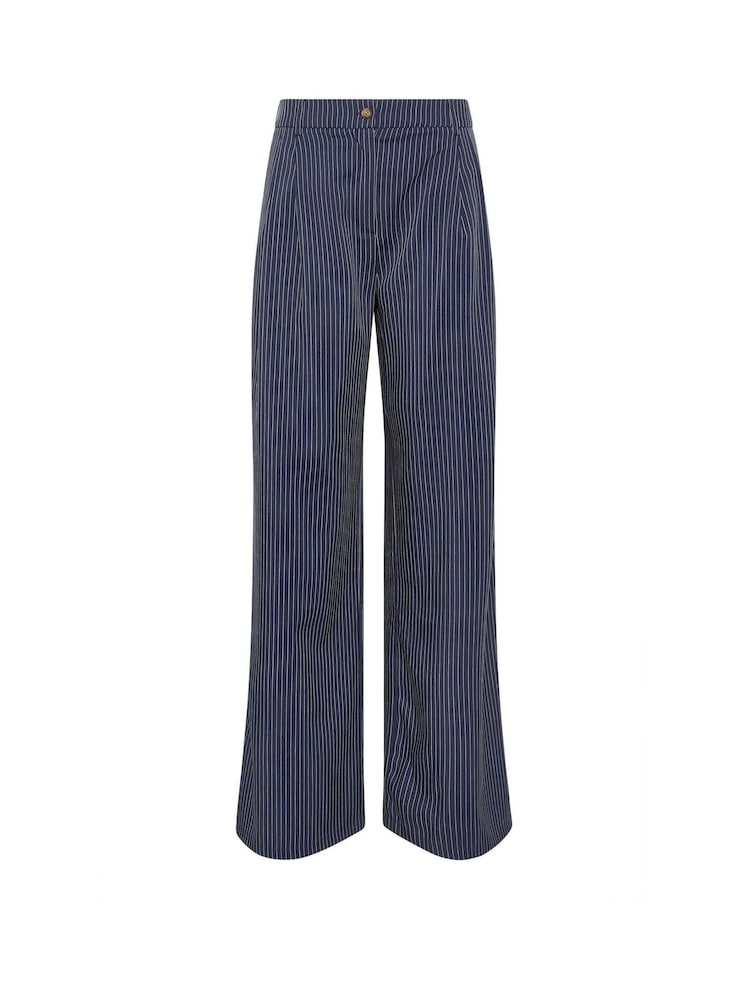 Long Tall Sally Blue Pinstripe Trousers - Image 5 of 5