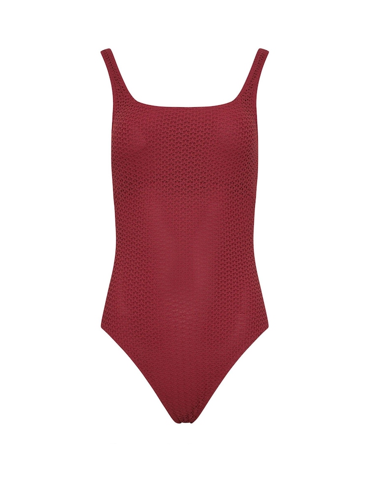 Long Tall Sally Red Crochet Swimsuit - Image 1 of 2