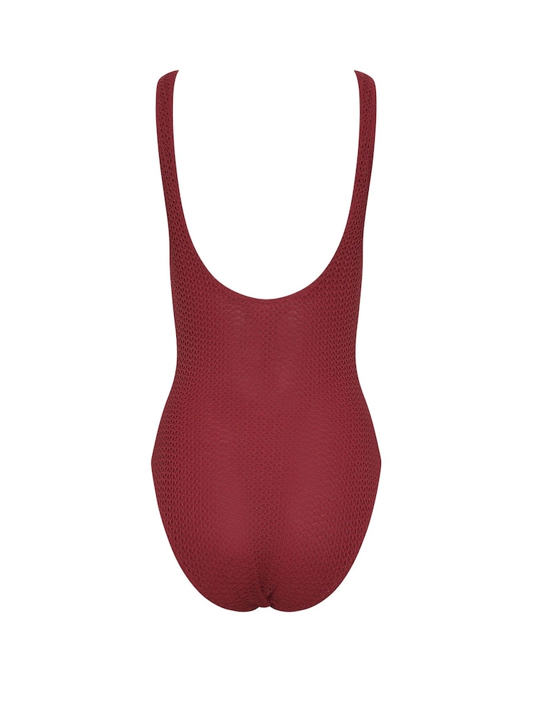 Long Tall Sally Red Crochet Swimsuit - Image 7 of 7