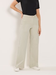 Long Tall Sally Cream Wide Leg Jeans - Image 2 of 5