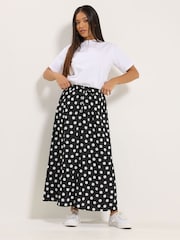 M&Co Petite Spot Printed Maxi Skirt - Image 3 of 5