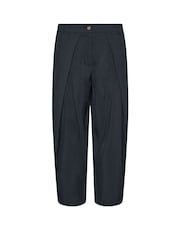 PixieGirl Petite Blue Wrap Pleated Wide Leg Trousers - Image 5 of 5