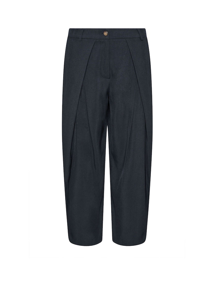 PixieGirl Petite Blue Wrap Pleated Wide Leg Trousers - Image 5 of 5