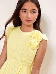 Lipsy 3D Corsage Pleated Occasion Dress (5-16yrs) - Image 3 de 5