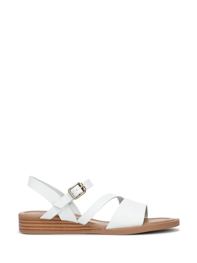 Blowfish Malibu Arrow Regular Fit Strappy White Sandals - Image 1 of 7