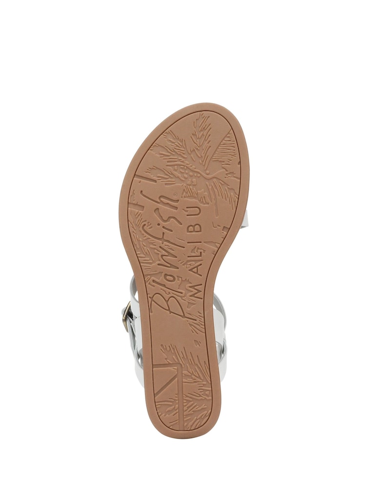 Blowfish Malibu Arrow Regular Fit Strappy White Sandals - Image 7 of 7