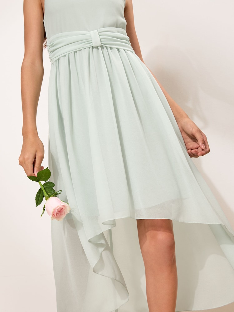 Lipsy Green Sleeveless Bow Waist Occsasion Dress (7-16yrs) - Image 2 of 4 Lipsy Green Sleeveless Bow Waist Occsasion Dress (7-16yrs) - Image 2 of 4