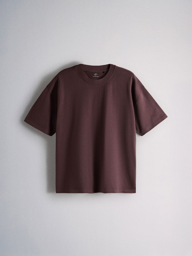 The Set 3 Pack Heavyweight Oversized T-Shirts Pink/Cream - Image 2 of 6
