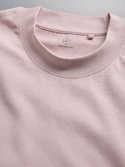The Set 3 Pack Heavyweight Oversized T-Shirts Pink/Cream - Image 5 of 6