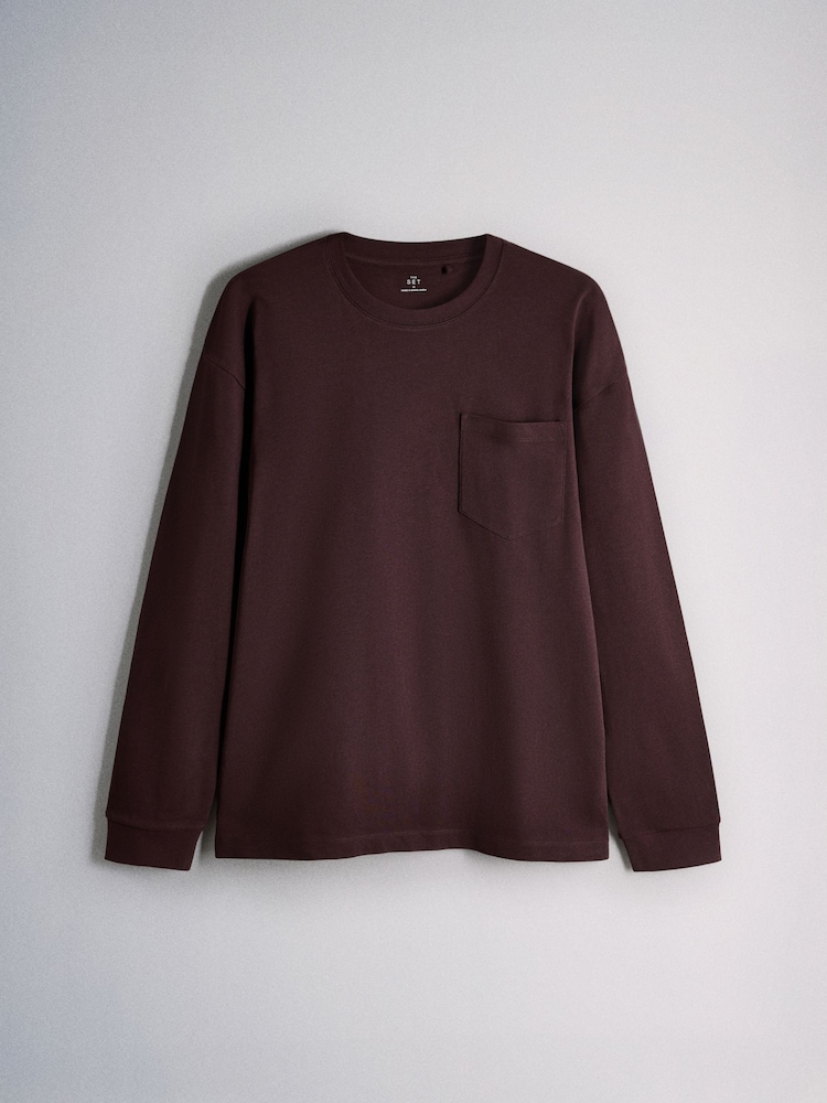 The Set 3 Pack Longsleeve Heavyweight Pocket T-Shirts - صورة 2 من 6