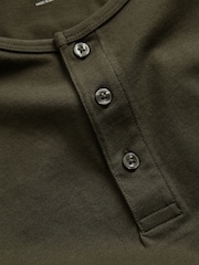 The Set 3 Pack Long Sleeve Henley Tops Green/Ecru - Image 12 of 13